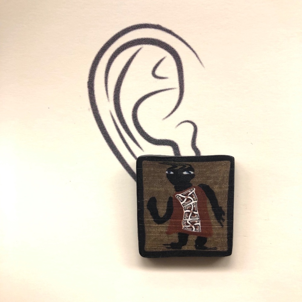 Tribal Design Earrings, Original Art Created